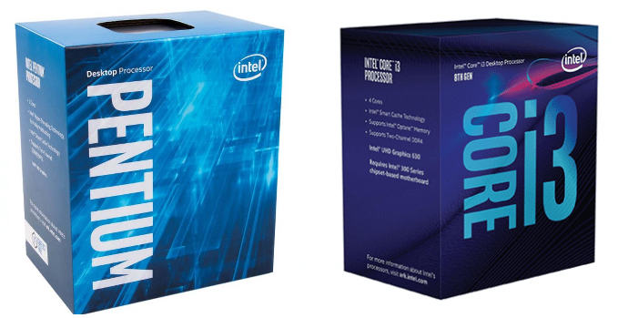 Intel Pentium G4560 и Intel Core i3-8100