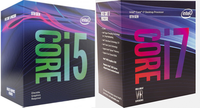 Intel Core i5-9400F и i7-8700 Box